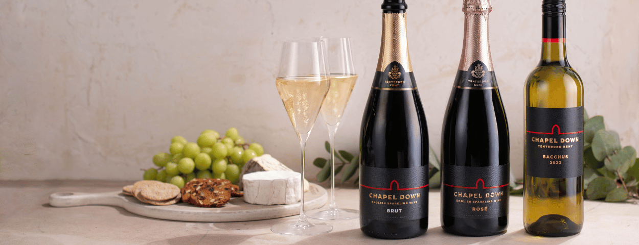 Chape Down, Brut and Rose Sparkling wine with Bacchus 2022