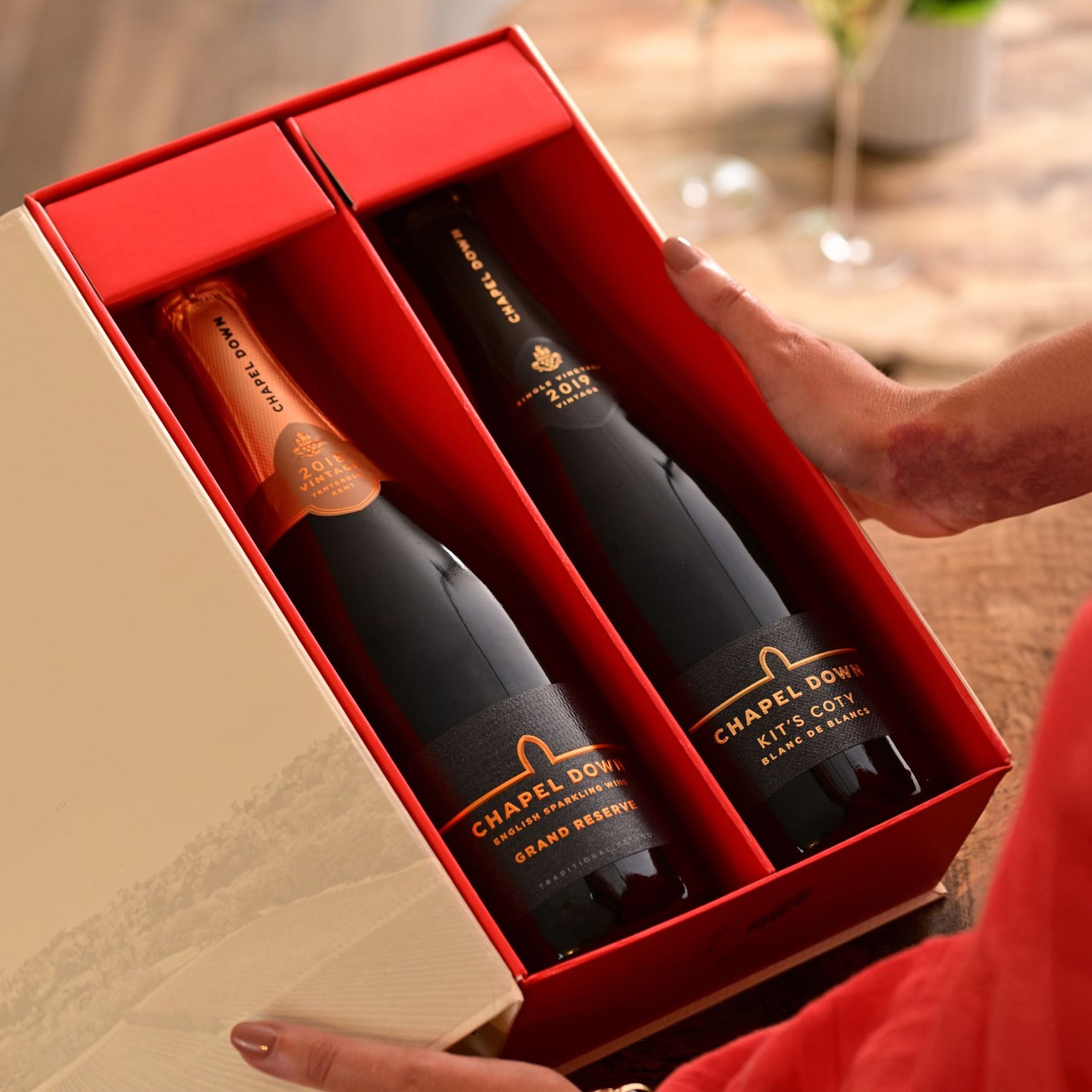 Grand Reserve and Kit's Coty Blanc de Blancs in a Gift Box