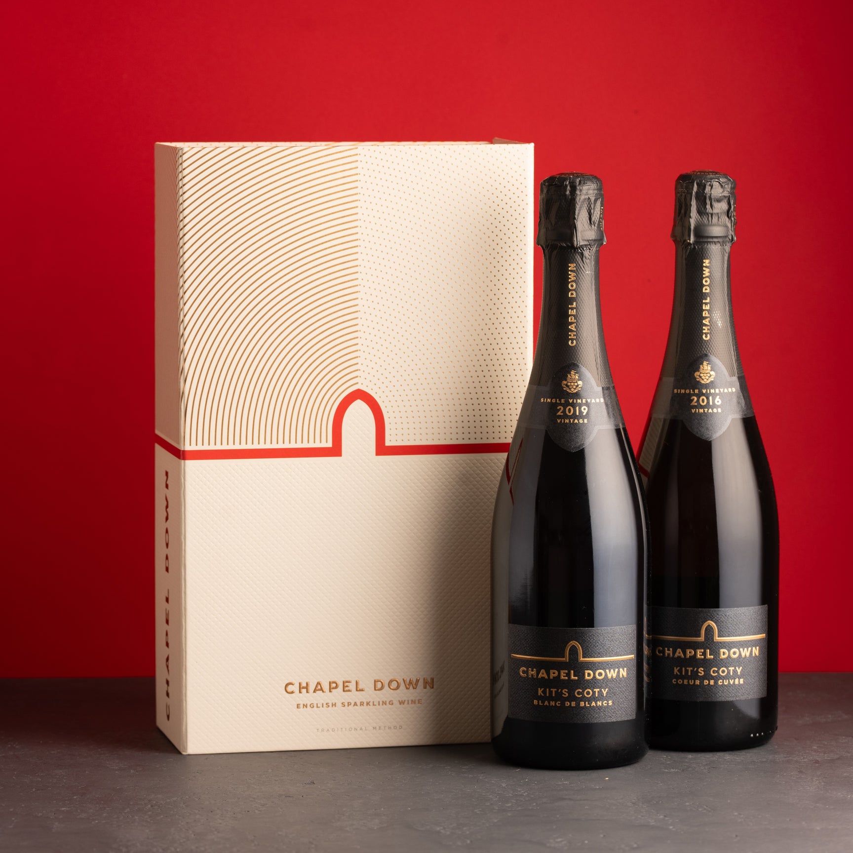 Kit's Coty Blanc de Blancs and Kit's Coty Coeur de Cuvée in a Gift Box